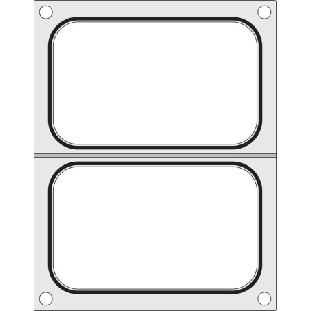 Matrice de Scellage pour Scelleuse Manuelle - 2 Compartiments 178 x 113 mm - Hendi