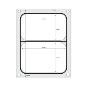 Matriz de Selagem para Seladora Manual - 2 Compartimentos - Hendi