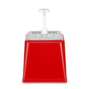 Distribuidor de Molho com Bomba - Vermelho - 2,5 L - Hendi