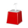 Distribuidor de Molho com Bomba - Vermelho - 2,5 L - Hendi