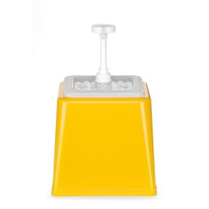 Sauce Dispenser with Pump - Yellow - 2.5 L - Hendi