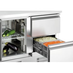 Mesa refrigerada com 2 gavetas e 1 porta profissional