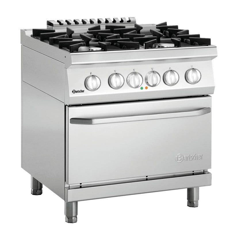 Forno 4 bocas com forno elétrico GN 2/1 Série 700