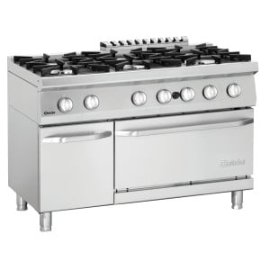 Fourneau 6 Bocas com Forno a Gás GN 2/1 e Armário Série 700