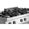 Six-burner stove with electric oven GN 1/1 and Series 700 cabinet