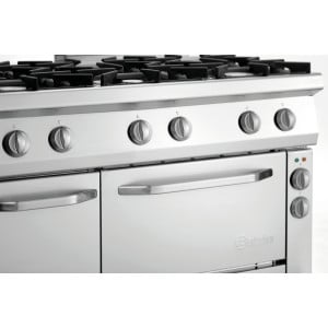 Forno 6 bocas com forno elétrico GN 1/1 e armário Série 700.