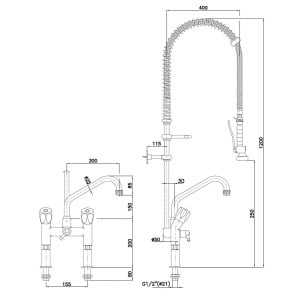 Misturador GASTRO com grelhas - FourniResto - Ref. BR400115