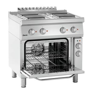 Forno 4 Placas Quadradas com Forno Elétrico GN1/1 Série 700