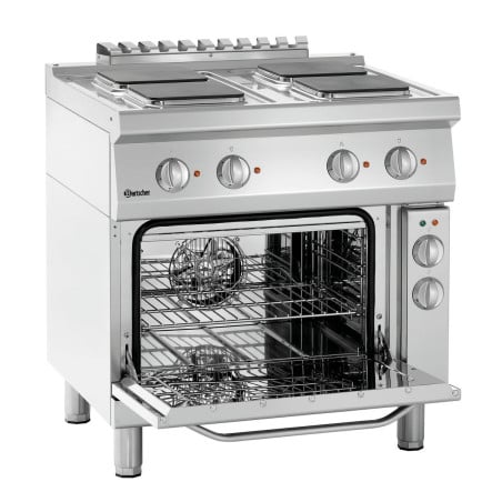 Forno 4 Placas Quadradas com Forno Elétrico GN1/1 Série 700