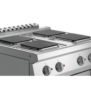 Forno 4 Placas Quadradas com Forno Elétrico GN1/1 Série 700