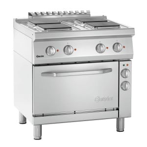 Forno 4 Placas Quadradas com Forno Elétrico GN1/1 Série 700