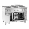 Six-burner range with electric oven GN1/1 and Series 700 cabinet