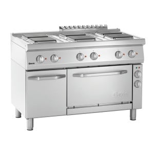 Forno 6 Placas Quadradas com Forno Elétrico GN1/1 e Armário Série 700