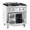 Forno 4 bocas com forno elétrico GN 1/1 Série 700