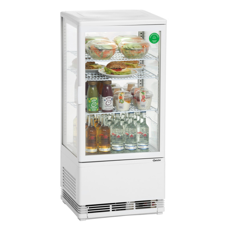 Mini Vitrine Refrigerada Profissional Bartscher - 78 L Branca