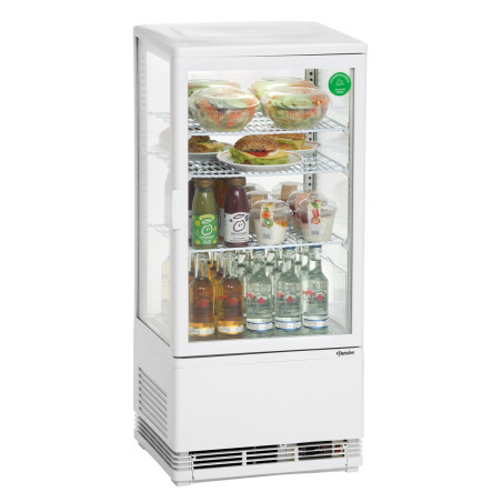 Mini Vitrine Refrigerada Profissional Bartscher - 78 L Branca