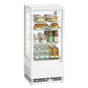 Mini Vitrine Refrigerada Profissional Bartscher - 78 L Branca