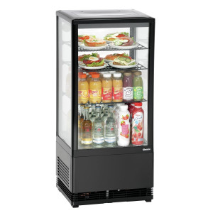 Mini Vitrine Refrigerada Profissional Bartscher - 78 L Preta