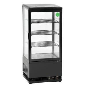 Mini Vitrine Refrigerada Profissional Bartscher - 78 L Preta