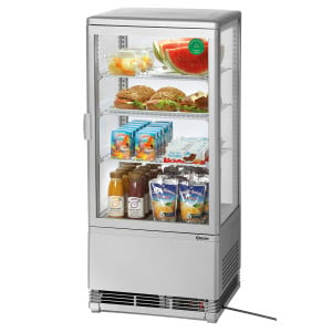 Mini Vitrine Refrigerada Profissional Bartscher - 78 L Prateada