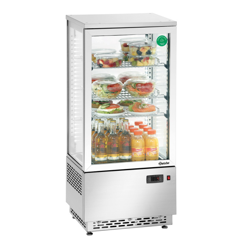 Mini Vitrine Refrigerada Profissional Bartscher - 78 L Inox