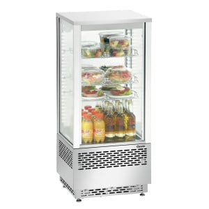 Mini Vitrine Réfrigérée Professionnelle Bartscher - 78 L Inox