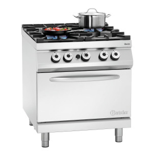 Fourneau a 4 queimadores série 900 - Forno a Gás GN 2/1 da marca Bartscher