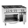 Fourneau com 6 queimadores série 900 - Forno a Gás GN 2/1 e armário da marca Bartscher