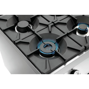 Fourneau com 6 queimadores série 900 - Forno a Gás GN 2/1 e armário da marca Bartscher