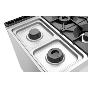 Fourneau com 6 queimadores série 900 - Forno a Gás GN 2/1 e armário da marca Bartscher