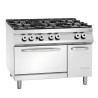 Fourneau com 6 queimadores série 900 - Forno a Gás GN 2/1 e armário da marca Bartscher