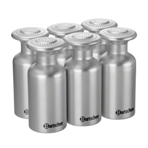 Set of 6 Aluminum Salt Shakers - 19 cm Bartscher