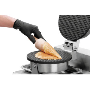 Máquina de Waffles Cone em Aço Inoxidável - 1000 W - Bartscher