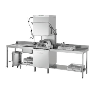 Máquina de lavar louça com capô DS 500 SR Bartscher robusta em inox - Desempenho profissional