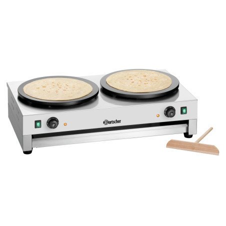 Professional electric crepe maker Bartscher 2CP400 - Stainless steel - 6 kW