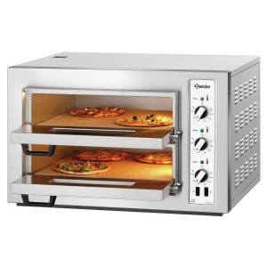 Forno de pizza NT 502 Bartscher: Forno profissional duplo para 8 pizzas