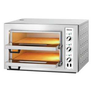 Forno de pizza NT 502 Bartscher: Forno profissional duplo para 8 pizzas