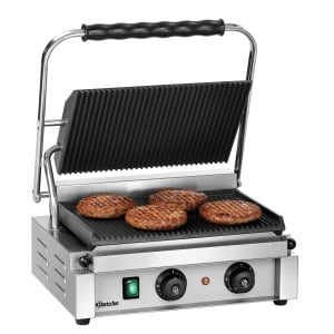 Grill de contato Panini-T Bartscher: Grelhador de contato de alto desempenho para paninis e sanduíches