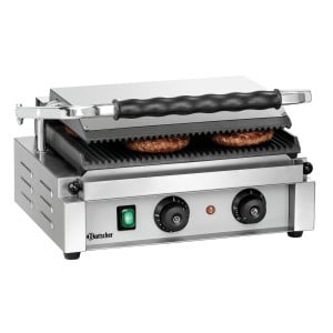 Grill de contato Panini-T Bartscher: Grelhador de contato de alto desempenho para paninis e sanduíches