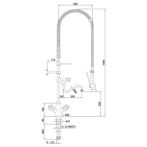 Bartscher Mixer 26L-1801B with Showerhead