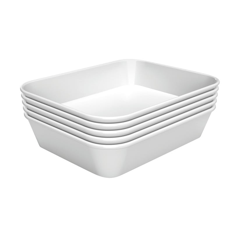 Presentation dish 40W-150x190 in white melamine by Bartscher