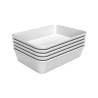 Plat de présentation Bartscher 60W-210x280 en mélamine blanche