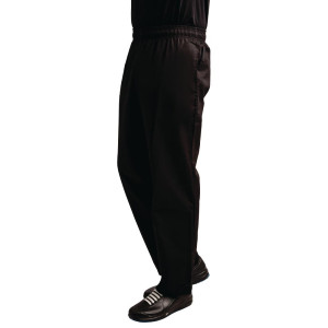 Pantalon de Cuisine Mixte Easyfit Noir Traité Teflon - Taille XXL - Whites Chefs Clothing - Fourniresto