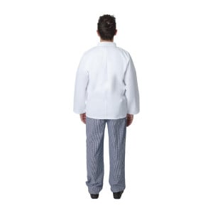 Unisex White Long Sleeve Vegas Kitchen Jacket - Size M - Whites Chefs Clothing - Fourniresto