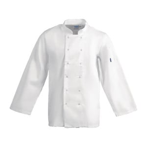 Casaco de Cozinha Unissexo Branco de Mangas Compridas Vegas - Tamanho XL - Whites Chefs Clothing - Fourniresto