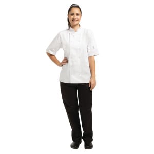 Casaco de Cozinha Unissexo Branco de Mangas Curtas Vegas - Tamanho XL - Whites Chefs Clothing - Fourniresto