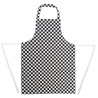 Tablier Bavette À Carreaux Noirs Et Blancs 970 X 710 Mm  - Whites Chefs Clothing - Fourniresto