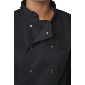 Casaco de Cozinha Unissexo Preto de Mangas Compridas Vegas - Tamanho XL - Whites Chefs Clothing - Fourniresto