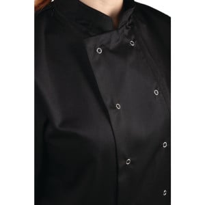 Casaco de Cozinha Unissexo Preto de Mangas Curtas Vegas - Tamanho M - Whites Chefs Clothing - Fourniresto