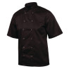 Casaco de Cozinha Unissexo Preto de Mangas Curtas Vegas - Tamanho Xs - Whites Chefs Clothing - Fourniresto